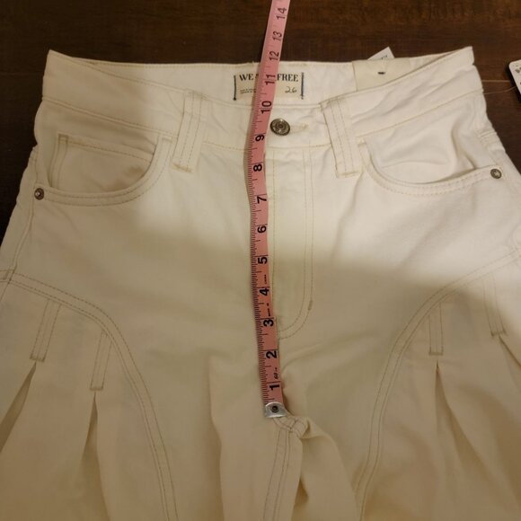 Free People Pandora Wide Leg Jeans Womens 26 Heavenly Boho Cottage Whimsical - Picture 7 of 8